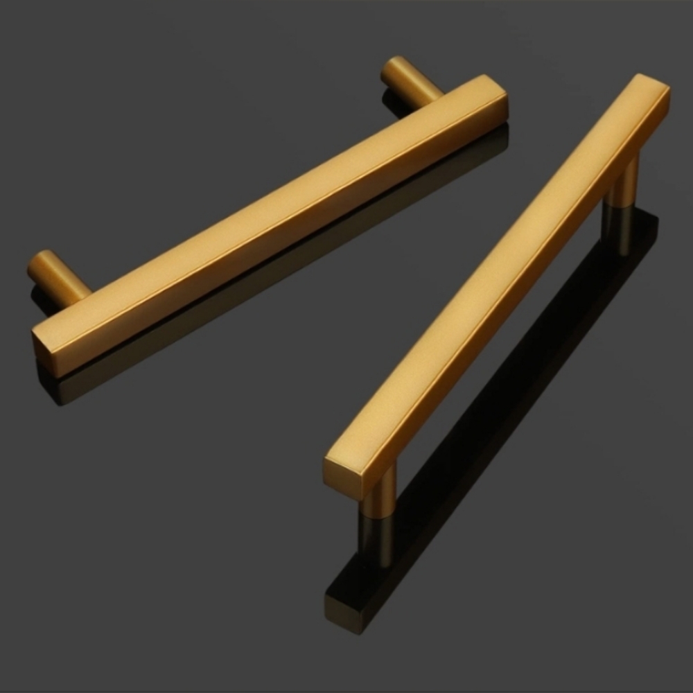 Drawer Pulls Dresser Cabinet Cupboard Rectangle 20 Pack Brushed Brass Handles